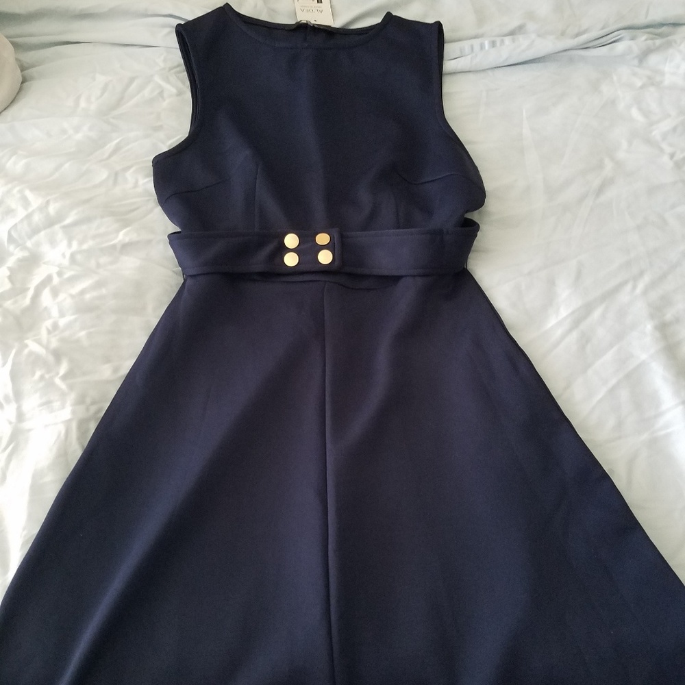 Belted A Line Dress